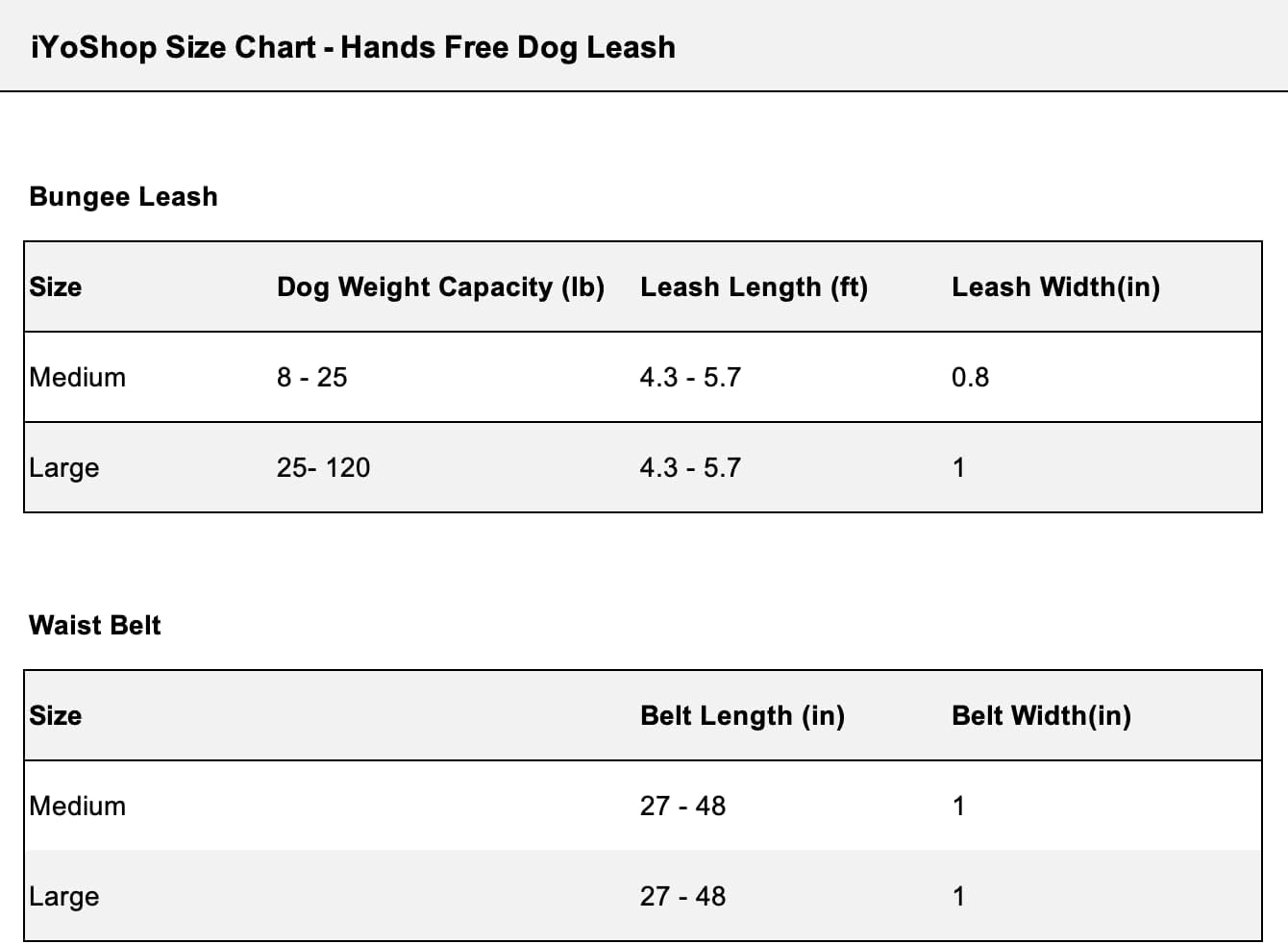 Hands-Free Dog Leash with Adjustable Waist Belt & Dual Bungee for Small, Medium, and Large Dogs