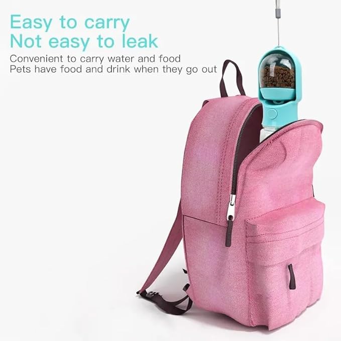 Botella de agua y comedero 2 en 1 para perros: hidratación portátil para paseos, caminatas y viajes