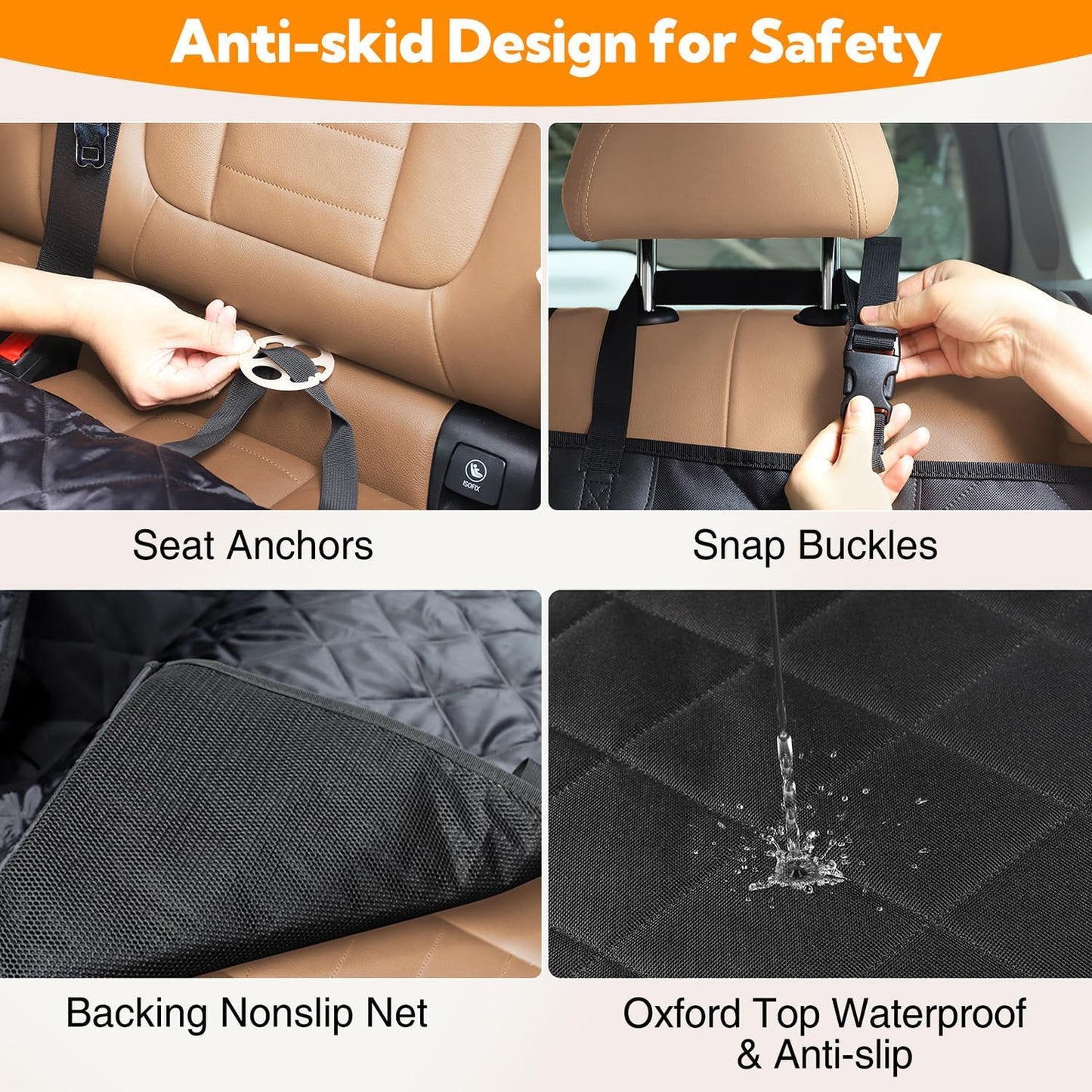 Dog Car Seat Small Dogs Under 25lbs Washable Pet Booster Seat Black