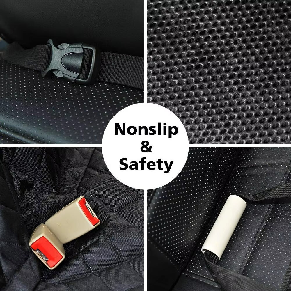 Waterproof Dog Car Seat Cover – Hammock with Mesh Window & Side Flaps