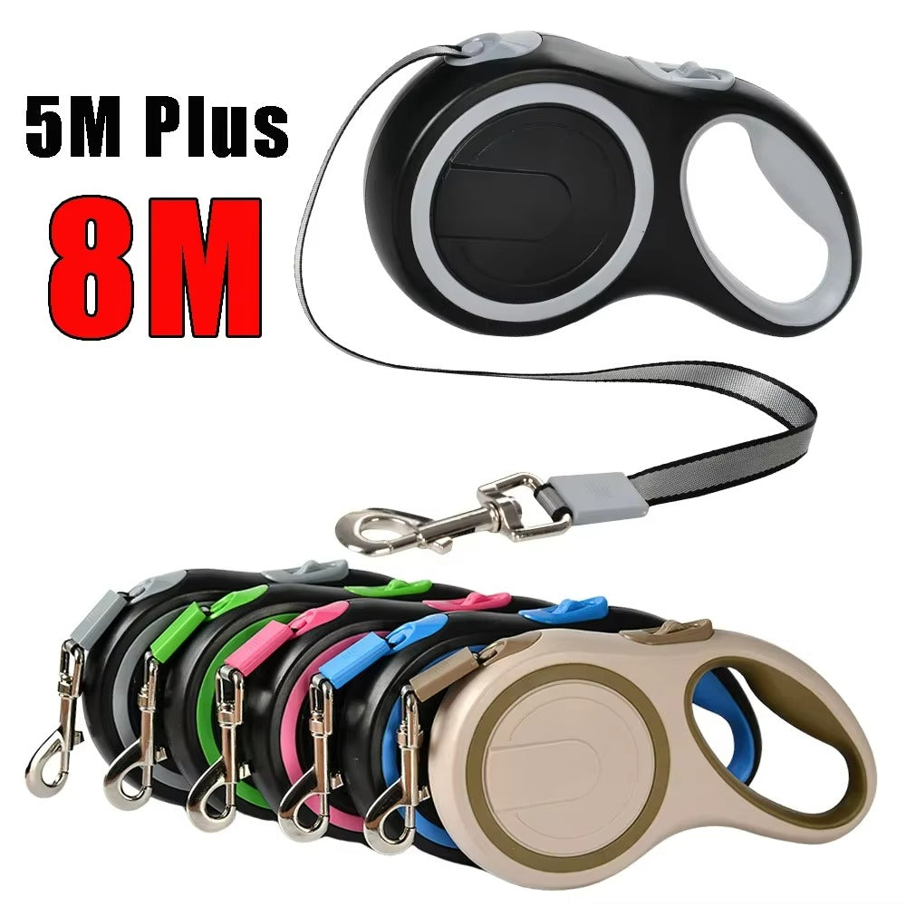 Outdoor Hiking Retractable Dog Leash - 5M/8M | Durable & Comfortable | Perfect for Small to Large Dogs & Cats