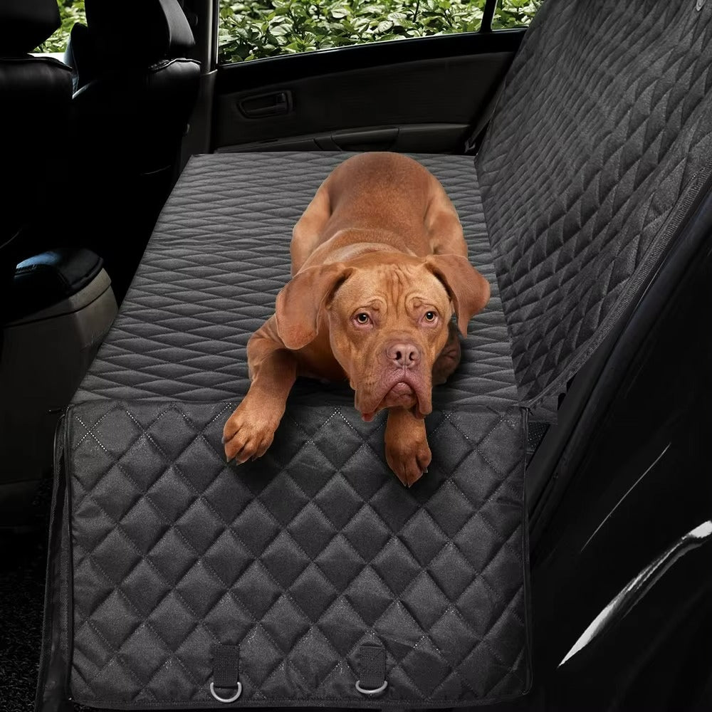 Waterproof Dog Car Seat Cover – Hammock with Mesh Window & Side Flaps