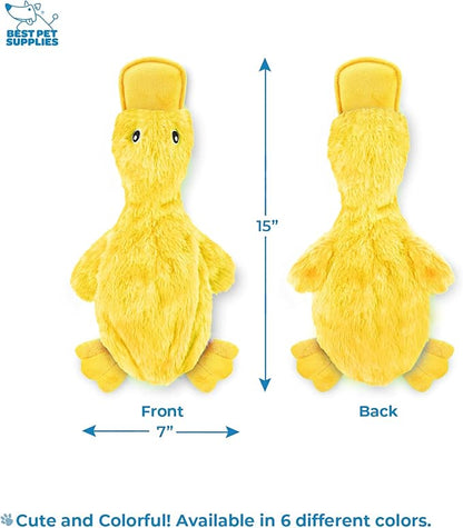 Stuffing-Free Crinkle Duck Dog Toy – Soft Plush Squeaky Toy for Small, Medium & Large Breeds | Fun & Mess-Free Chew Toy for Puppies & Senior Dogs 🦆🐶
