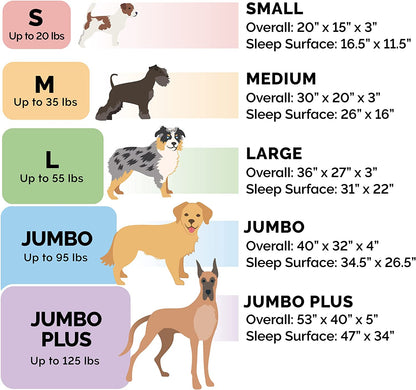 Brownstone plush and velvet waves replacement dog bed cover in sofa-style design, machine washable, fits 36x27x3 inch foam inserts for large dogs