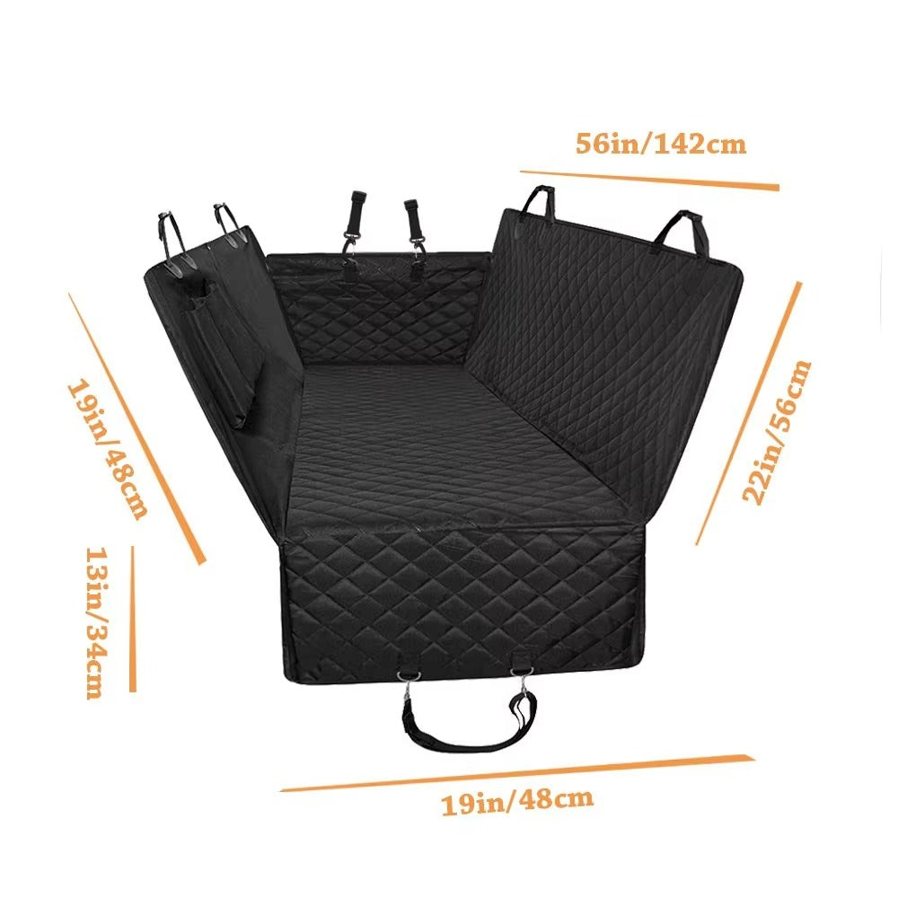 Waterproof Dog Car Seat Cover – Hammock with Mesh Window & Side Flaps